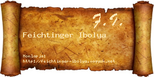 Feichtinger Ibolya névjegykártya